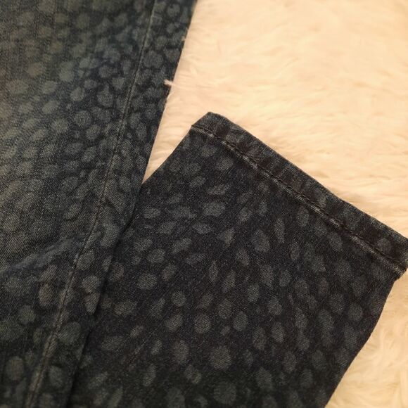 Anthropologie Level 99 Blue Cheetah Janice Ultra Skinny Fit Stretch - Picture 5 of 15
